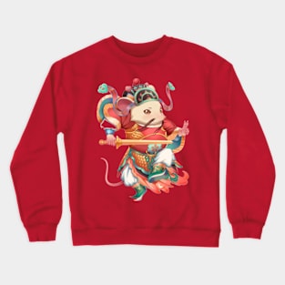 cute warrior mouse Crewneck Sweatshirt